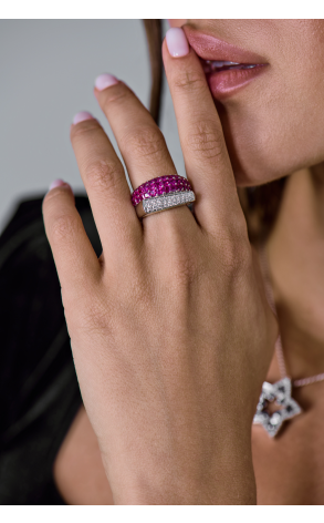 Кольцо  Ruby & Diamonds White Gold (42612) №2