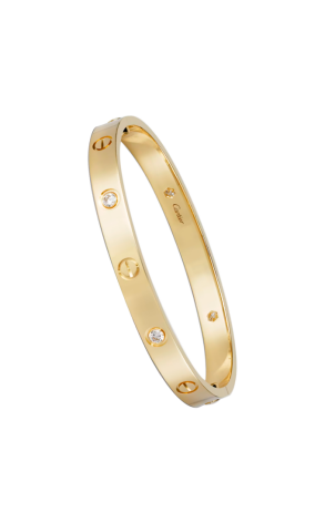 Браслет Cartier Love 4 Diamonds Yellow Gold CRB6070015 (37003)