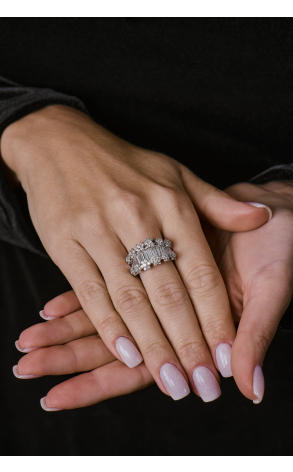 Кольцо  2,78 ct Round & Baguette Cut Diamonds Stefan Hafner Corset Style (40764) №3
