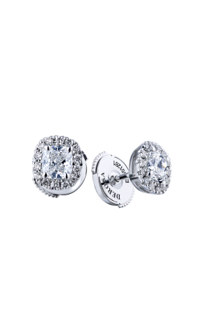 Пусеты DeRosa 0.53 ct F/VS2 - 0.51 ct F/VS2 Cushon Cut Diamonds E4081442 (37822)