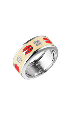 Кольцо Aaron Basha ladyBug Enamel & Diamond (37067)