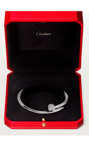 Браслет Cartier Juste In Clou White Gold Diamonds (SIZE 17) CRB6048717 (42041) №2
