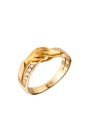 Кольцо Carrera y Carrera TWO HANDS BANGLE Yellow Gold & Diamonds (41477)