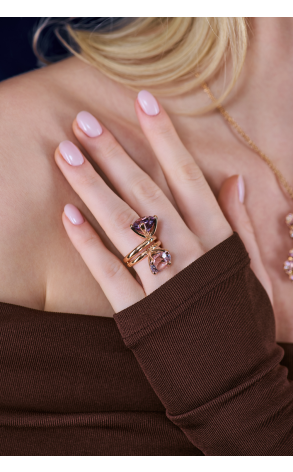 Кольцо Gavello Moving Multi-Gemstone Rose Gold Ring (40098) №2