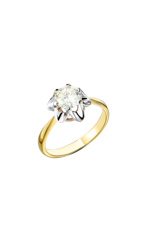 Кольцо  1,17 ct J/SI1 Round Cut Diamond & Yellow Gold (42536)
