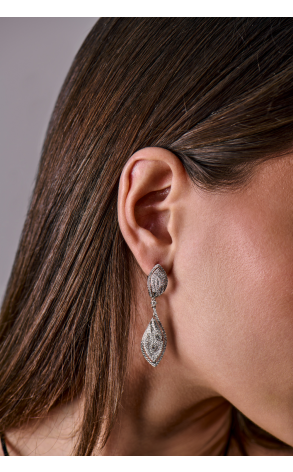 Серьги RalfDiamonds 4,20 ct Round Cut Diamonds White Gold Petals RDE (42328) №3