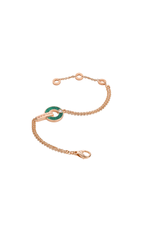 Браслет Bvlgari Rose gold & Malachite & Diamond (SIZE S/M) 357564 (41209) №2