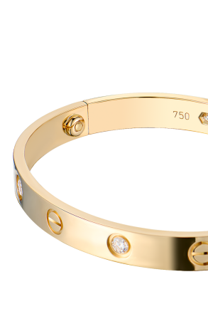 Браслет Cartier Vintage Love 4 Diamonds Yellow Gold (SIZE 16) B6026316 (43652) №2