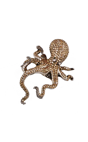 Подвеска Jacob & Co Octopus Design Black Plated White Gold & Diamonds (40427)