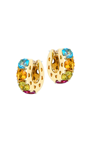 Серьги  Multigemstone & Yellow Gold (41686)