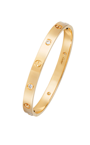 Браслет Cartier Love 4 Diamond Rose Gold Bracelet B6069917 (36040)