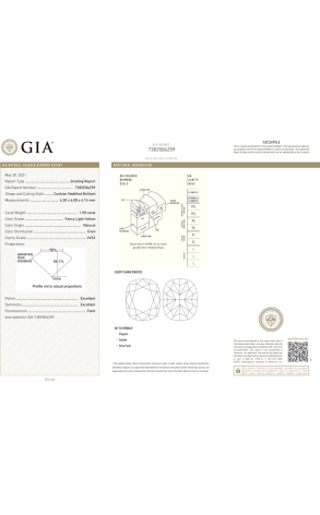 Серьги GIA Cushion Diamonds 1.57 ct FLY/VS2 - 1.50 ct FLY/VVS2 (37048) №7