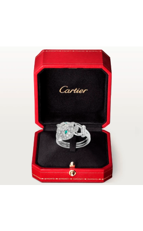 Кольцо Cartier Panthère de White Gold Paved (53 size) N4244753 (42906) №2