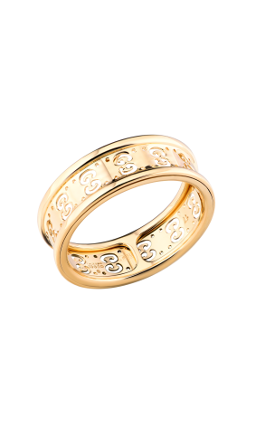 Кольцо Gucci Icon Logo Yellow Gold Ring (35899)