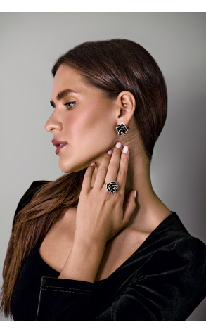 Серьги Roberto Coin Flower Omega (41683) №3