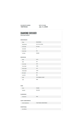 Пусеты  0.60 ct G/SI2 - 0.61 ct J/VS1 Round Cut Diamonds (37949) №3