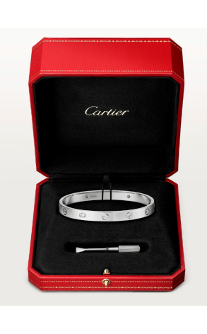 Браслет Cartier Love 4 Diamond White Gold CRB6070117 (37220) №3