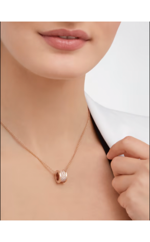 Подвеска Bvlgari B.Zero1 Rose Gold & Diamonds 348035 (40893) №3