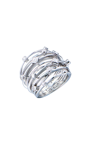 Кольцо Hulchi Belluni Bouli White Gold & Diamonds (42664)