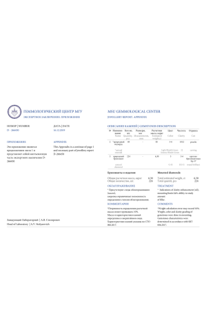 Колье  Baroque Pearl & Natural Emerald & Diamonds & Black Gold (42540) №4