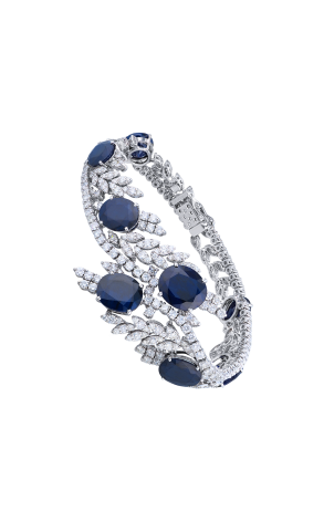 Браслет  30,20 ct Blue Natural Treated Sapphires & 7,05 ct Natural Diamonds (39990)