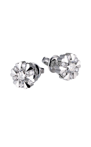 Пусеты GIA 0,50 ct I/VS2 - 0.51 ct I/VVS1 White Gold (36582)