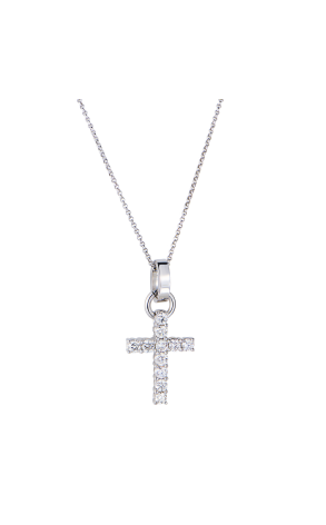 Крест  0,47 ct G/SI1 Round Cut Diamonds White Gold (41893)