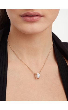 Подвеска Bvlgari B.Zero1 Rose Gold & White Ceramic 346082 (44016) №3