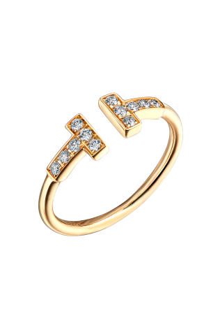 Кольцо Tiffany & Co T Wire Diamond in Yellow Gold 60147091 (36898)