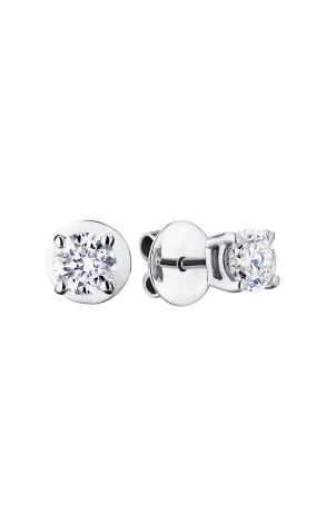 Пусеты GIA 0.70 ct F/VS1 - 0.70 ct F/VS2 Round Cut Diamonds (38063)