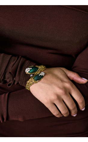 Браслет Gilbert Albert Scarabey beetle shell & Yellow Gold & Diamonds (40720) №2