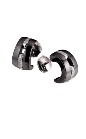 Серьги Chanel Ultra Black Ceramic & Diamonds J4302 (36531)