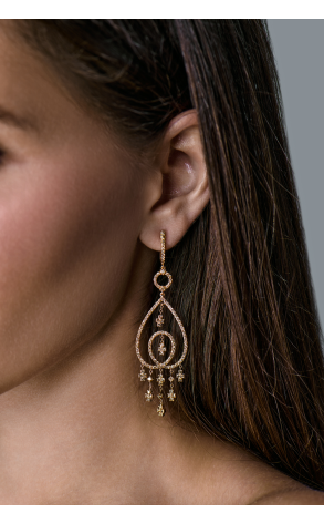 Серьги Crivelli Chandelier Earrings Rose Gold & Diamonds (43091) №2