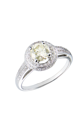 Кольцо  1,01 ct Q-R/VS2 Round Diamond & White Gold (42619)