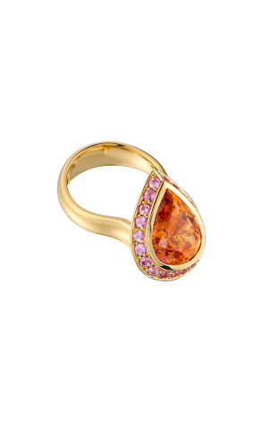 Кольцо  Moving Multi-Gemstone Yellow Gold Ring (41976)