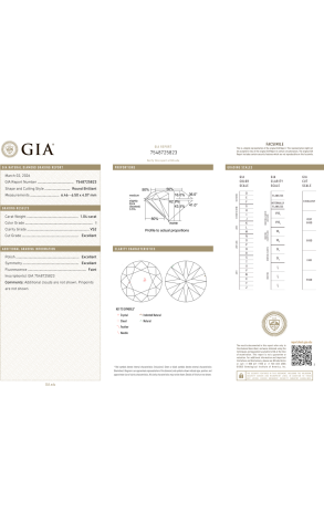 Пусеты GIA 1,01 ct I/VS2 - 1,04 ct I/VS2 Round Cut Diamonds (43016) №2