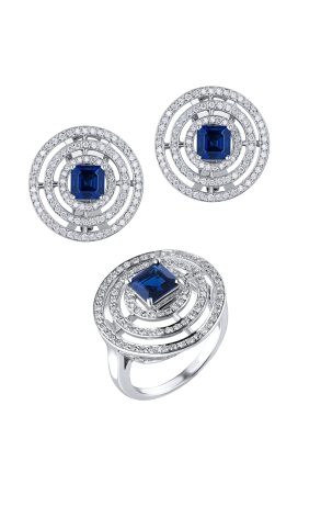 Комплект RalfDiamonds Natural Sapphire 3,50 сt & Round Brilliant 1.45 ct Set (37534)