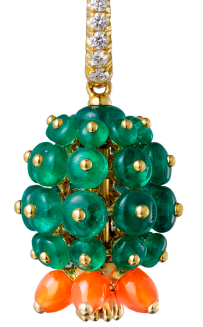 Серьги Cartier Cactus de Emerald Beads Diamonds CRH8000238 (42189) №2