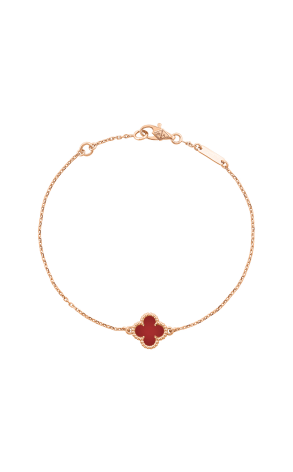 Браслет Van Cleef & Arpels Sweet Alhambra 1 motifs Rose Gold & Carnelian VCARN59K00 (43610)