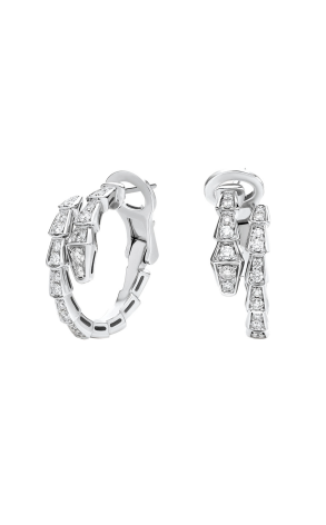 Серьги Bvlgari Serpenti Viper white gold pavé diamonds 358360 (37897)