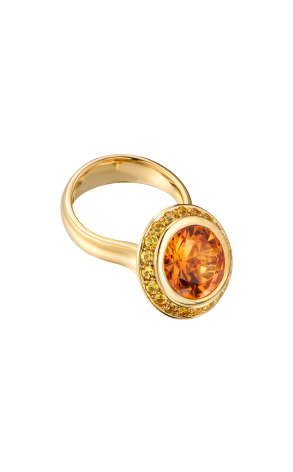 Кольцо  Moving Multi-Gemstone Yellow Gold Ring (41637)