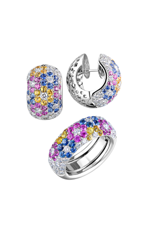 Комплект Pasquale Bruni Multi Color Sapphire & Diamond Flower (36979)