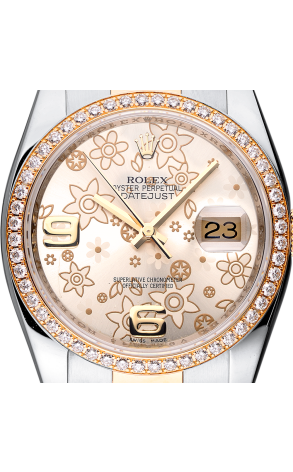 Часы Rolex Datejust 36 mm Flower Dial Diamond Bezel 116243 (36257) №2