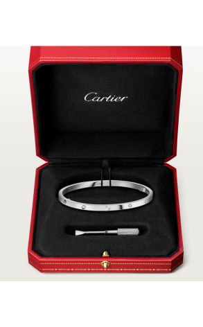 Браслет Cartier Love White Gold 6 Diamonds Small Model CRB6047717 (37091) №3