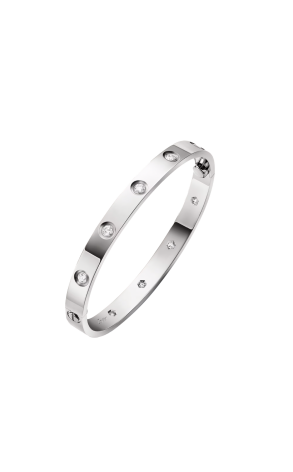 Браслет Cartier Vintage Love 10 Diamonds White Gold Classic Model (SIZE 18) (40755)
