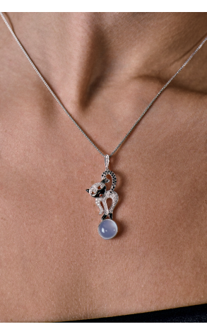 Подвеска  Cat White Gold & Diamonds (42187) №2