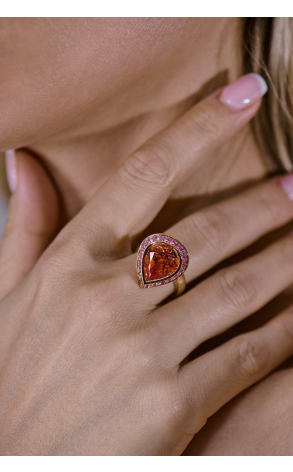 Кольцо  Moving Multi-Gemstone Yellow Gold Ring (41976) №3