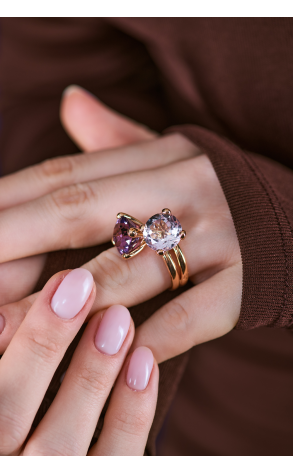 Кольцо Gavello Moving Multi-Gemstone Rose Gold Ring (40098) №3