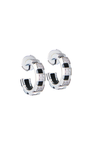 Серьги Chaumet Class One Hoop White Gold Diamonds (41486)