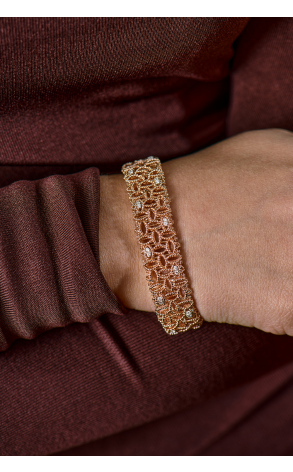 Браслет Roberto Coin New Barocco Collection Rose Gold & Diamonds (41658) №2